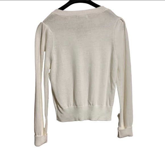 NWT Ryegrass White Cardigan with Jeweled buttons size XS - Picture 5 of 11